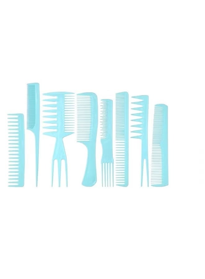 8 قطع طقم أمشاط تصفيف شعر احترافية – أمشاط حلاقة وتصفيف للقص والتقسيم وفك التشابك والسيشوار – مضادة للكهرباء الساكنة ومقاومة للحرارة – متعددة الألوان - Image 5